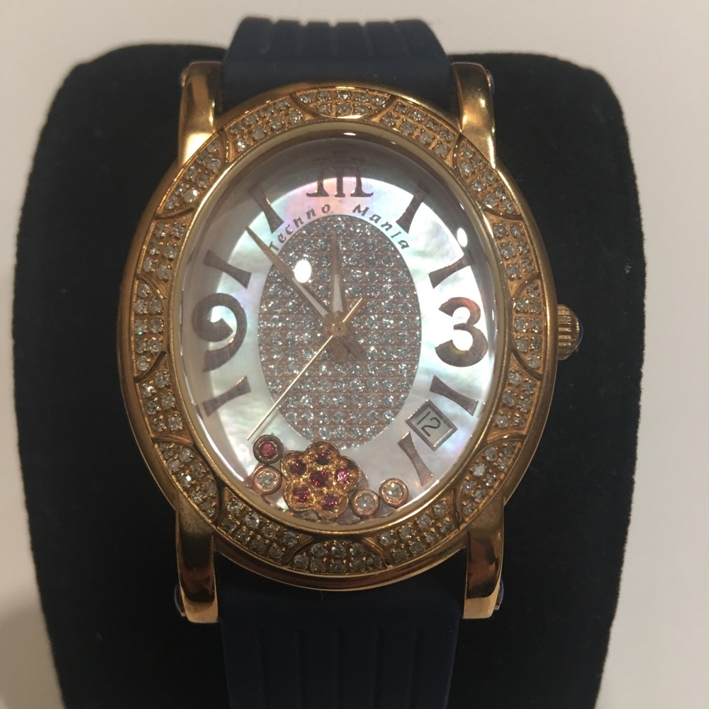 Techno Mania Swiss Movement Watch with Diamonds.
